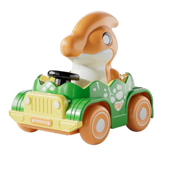 Yousheng Kids Dinosaur Car Toy Press Go Inertia Drive Detachable Dino Racing Vehicle 0-3 Toddlers Boys Girls Educational Cartoon Dinosaur Truck Toy
