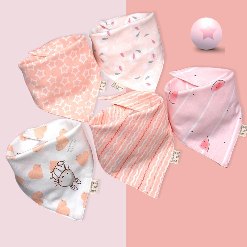 Baby Bibs 5 Pack Baby Bandana Drool Bibs Cotton for Unisex Boys Girls Babador Feeding Smock Infant Burp Cloth Baby Saliva Towel