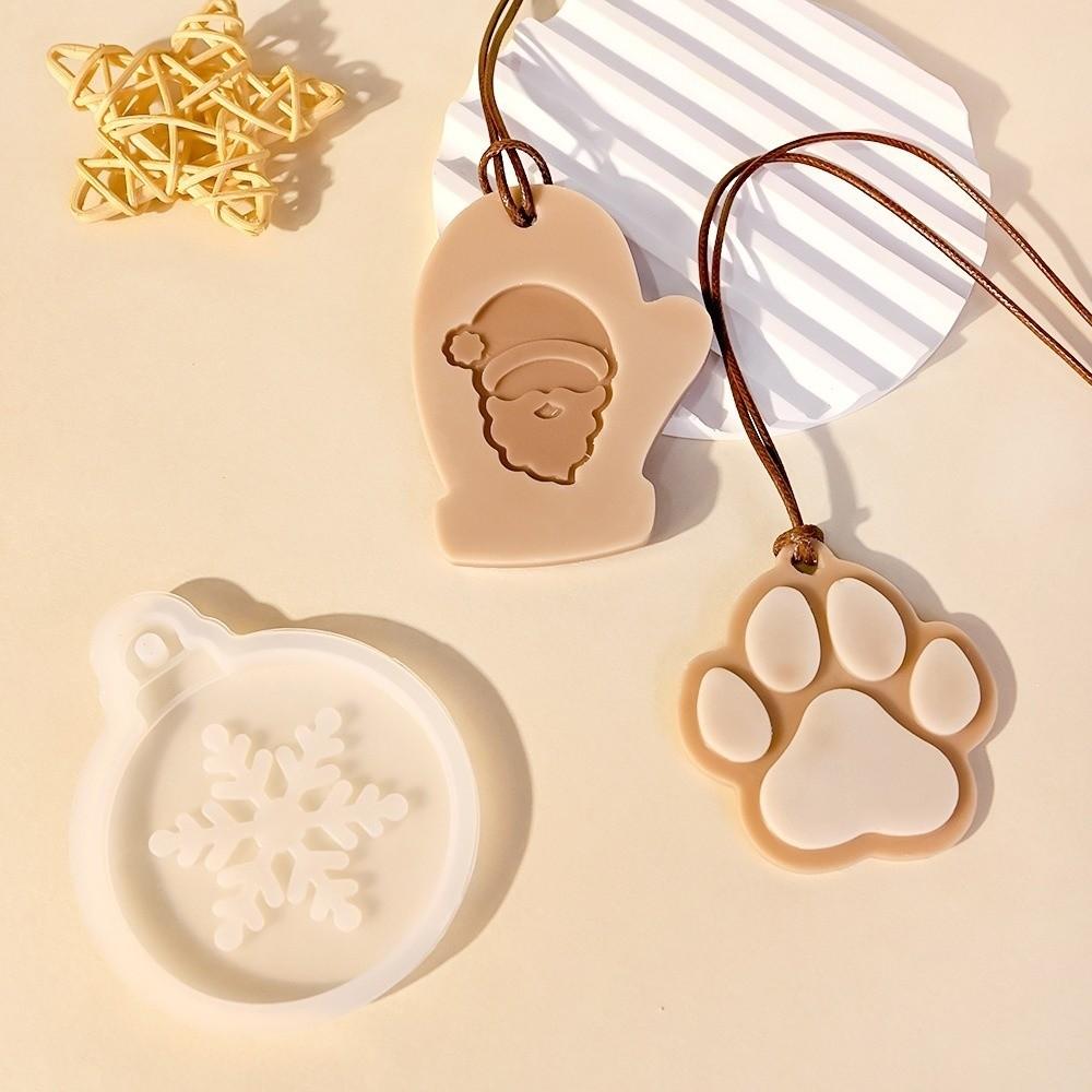 12 Styles Silicone Molds With Hole Epoxy Resin Mold Christmas Resin Mold Christmas Craft