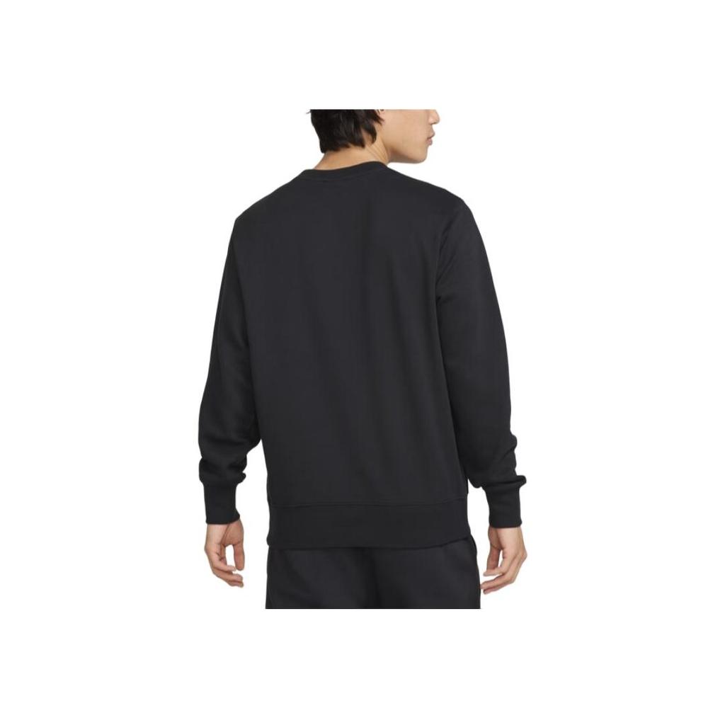 Nike Club Casual Simple Round Neck Pullover Sweatshirt Men Sweatshirt Black FN3889010