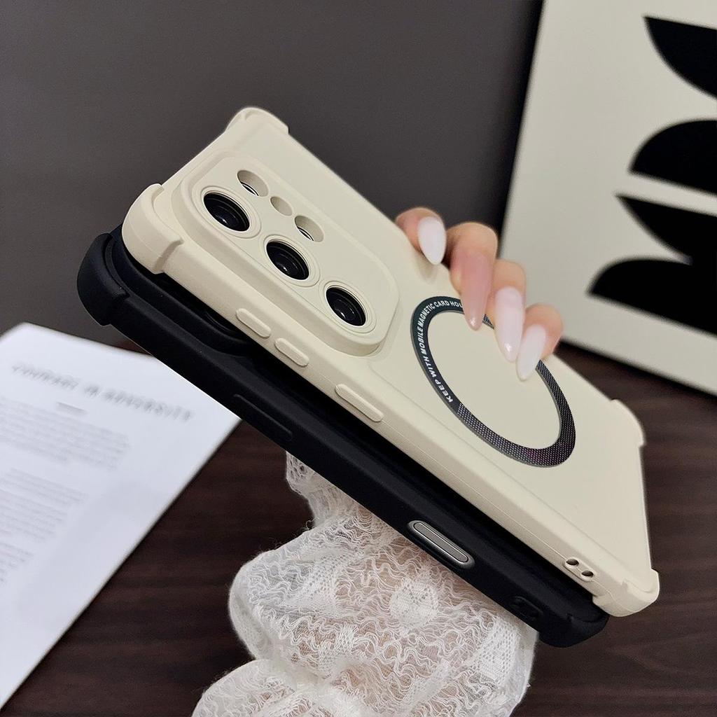 Case for realme C55 Skin-Feel Matte Magnetic Casing 4-Corner Airbag Shockproof Bumper Cover