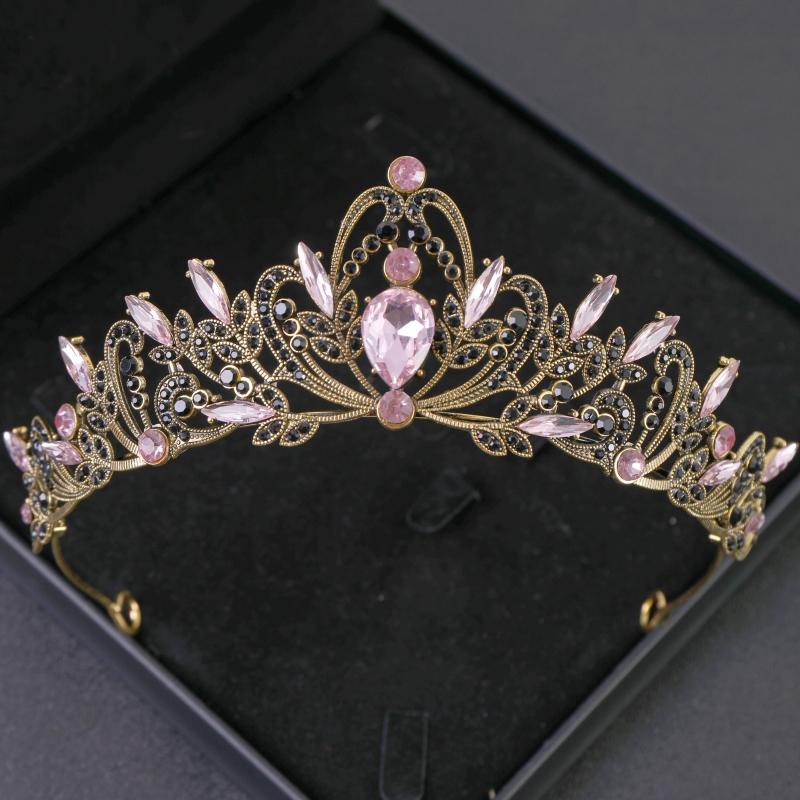 Bridal Headwear Purple-Colour Women's Grand Party Crown Birthday Tiaras