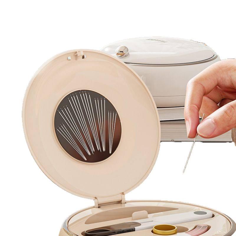 Portable Luxury Magnetic Sewing Kit: Household Needle & Thread Box for Repairs, Including Hand Sewing Tools, Perfect for Dorms and Travel.