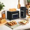 Touch Screen Kettle and Toaster Set - Black