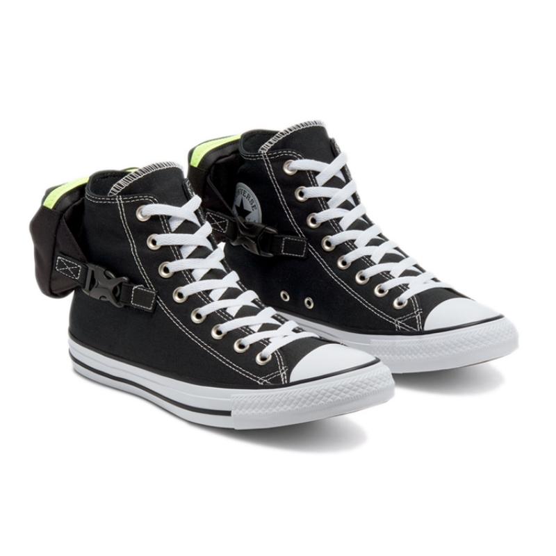 Converse Chuck Taylor All Star Buckle Up - Volt Glow Versatile Comfort High Top Espadrilles Unisex Black