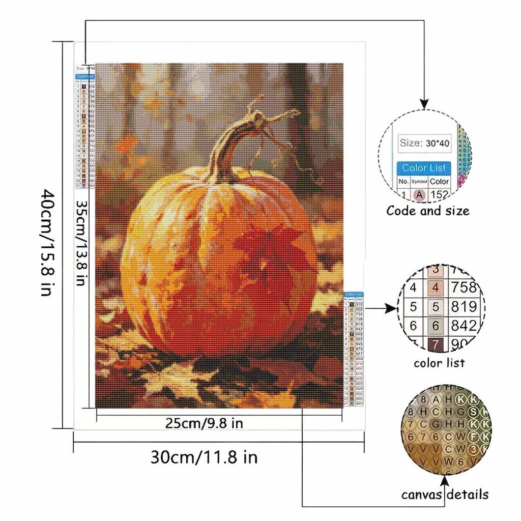 Halloween diamond painting kit handmade diy painting home decoration painting autumn pumpkin maple leaf forest art wall decor