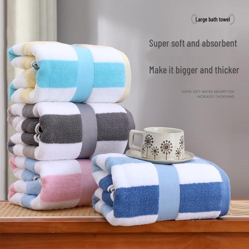 

Class A Bath Towel - 100% Xinjiang Long-Staple Cotton, Absorbent, Fluorescent-Free for Home, Hotel, or Salon Use 140cm x 70cm