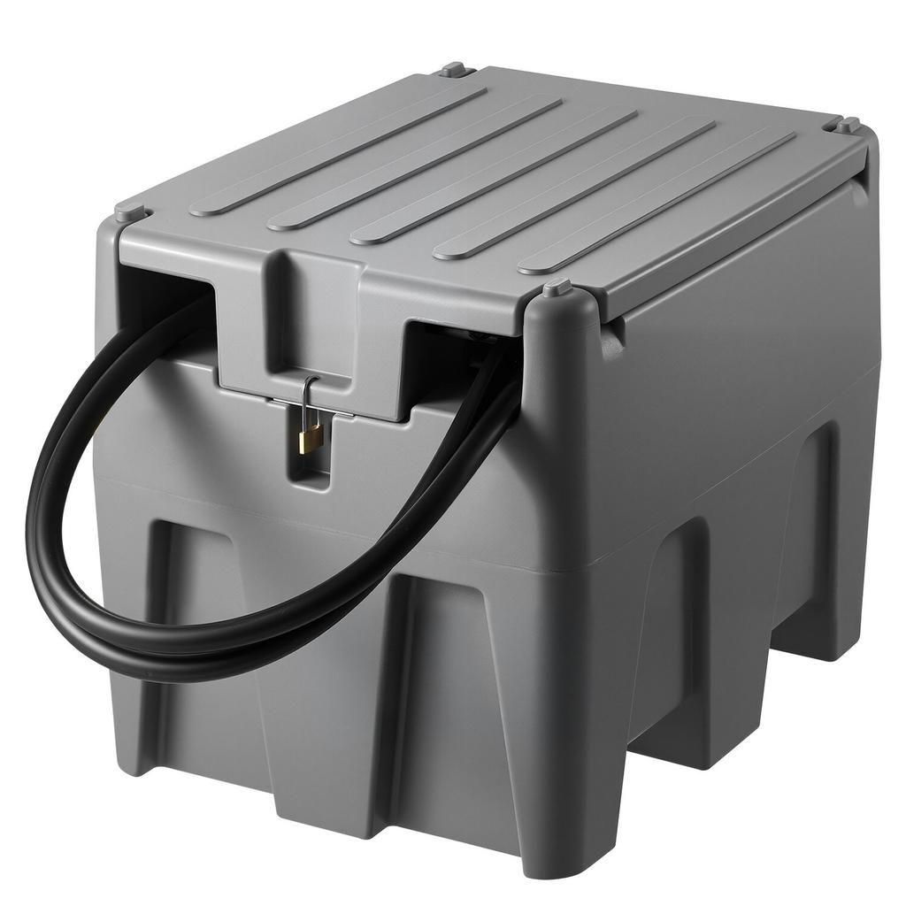 Portable Diesel Tank, 220L Capacity & 10 GPM Flow Rate, Fuel Tank with 12V Electric Transfer Pump and 4 M Hose, PE Diesel Transfer Tanks for Easy Fuel