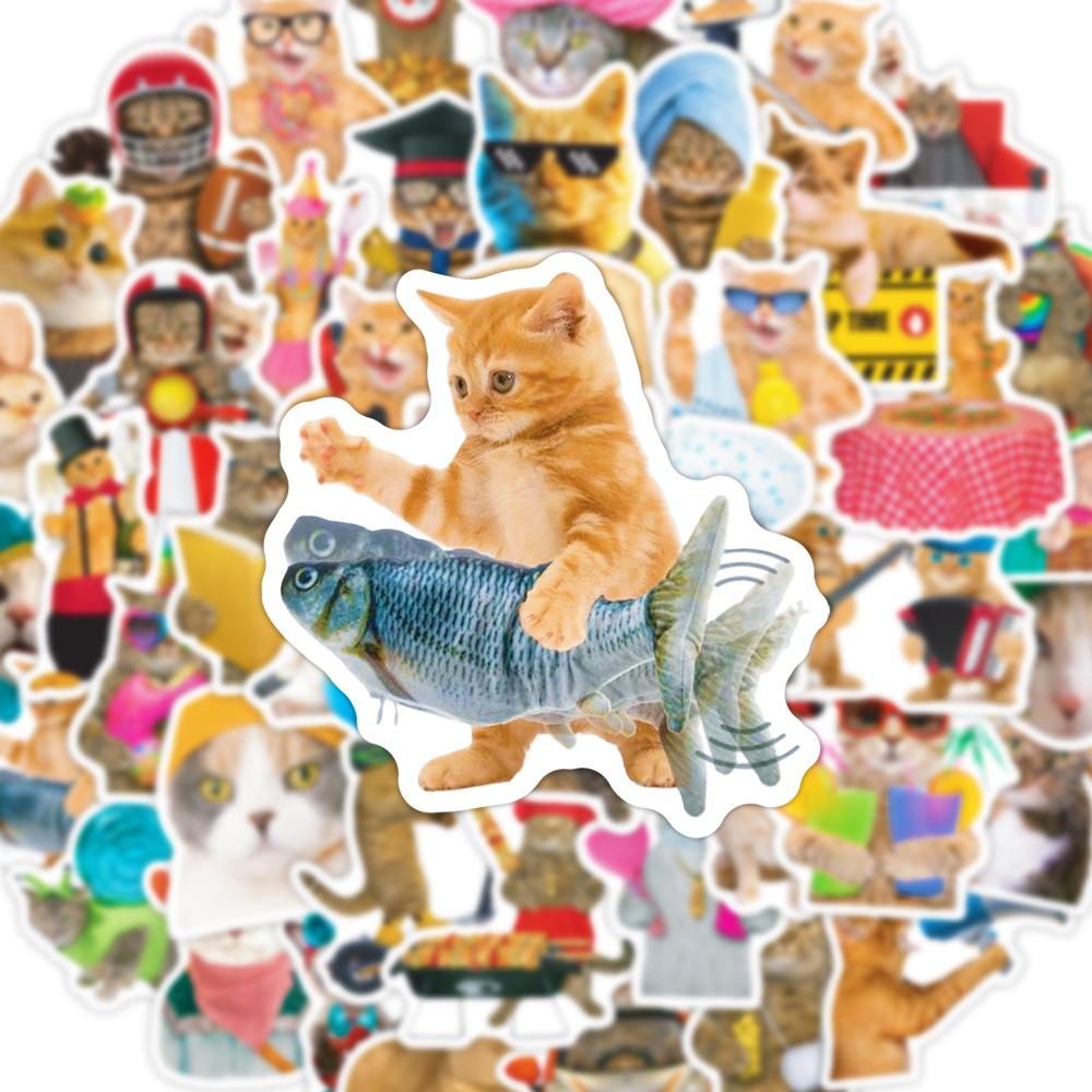 10/30/50pcs Classic Funny Cat MEME Graffiti Stickers Cartoon Toy Decal DIY Skateboard Guitar Laptop Cute Animal Sticker for Gift