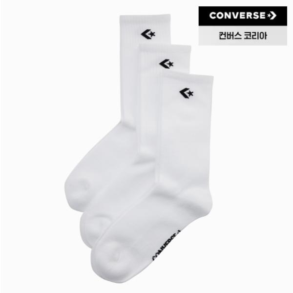 Converse 3 пары Базовые носки с шевроном Спортивные Гольф Походные Белые Uc0571 001 M