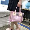 2025 Summer Women's Beach Bag: Korean Style Transparent Jelly Crossbody & Shoulder Mother-Child Handbag