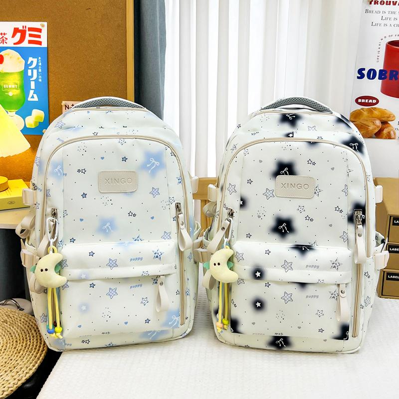 Schoolbag Japanese Ins New High-value Fresh and Sweet Star Backpack for Junior High School Students Casual and Lightweight Women's Backpack