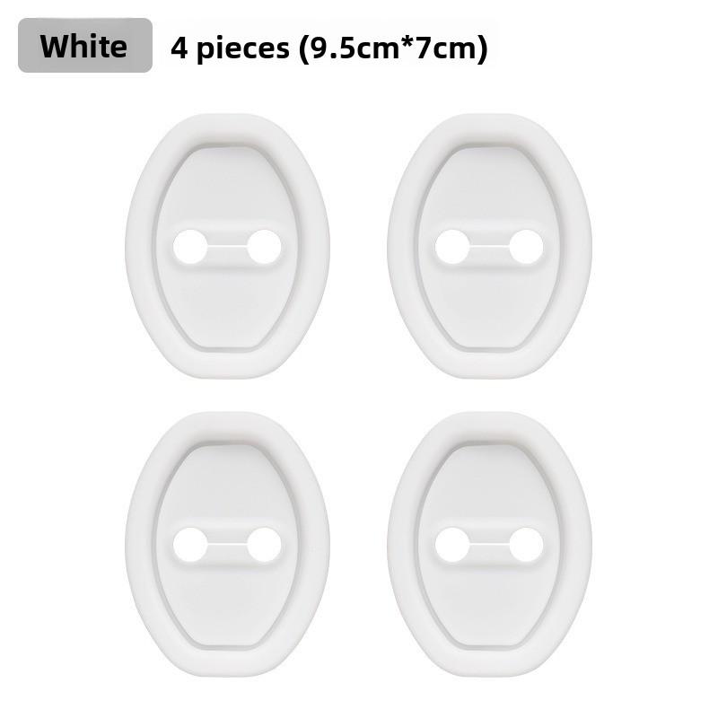 4KS Vylepšený Kryt Zámku Dveří Auta, Silikonový Kryt Zámku Dveří Auta pro Ochranu Dveří Auta a Snížení Hluku, Univerzální