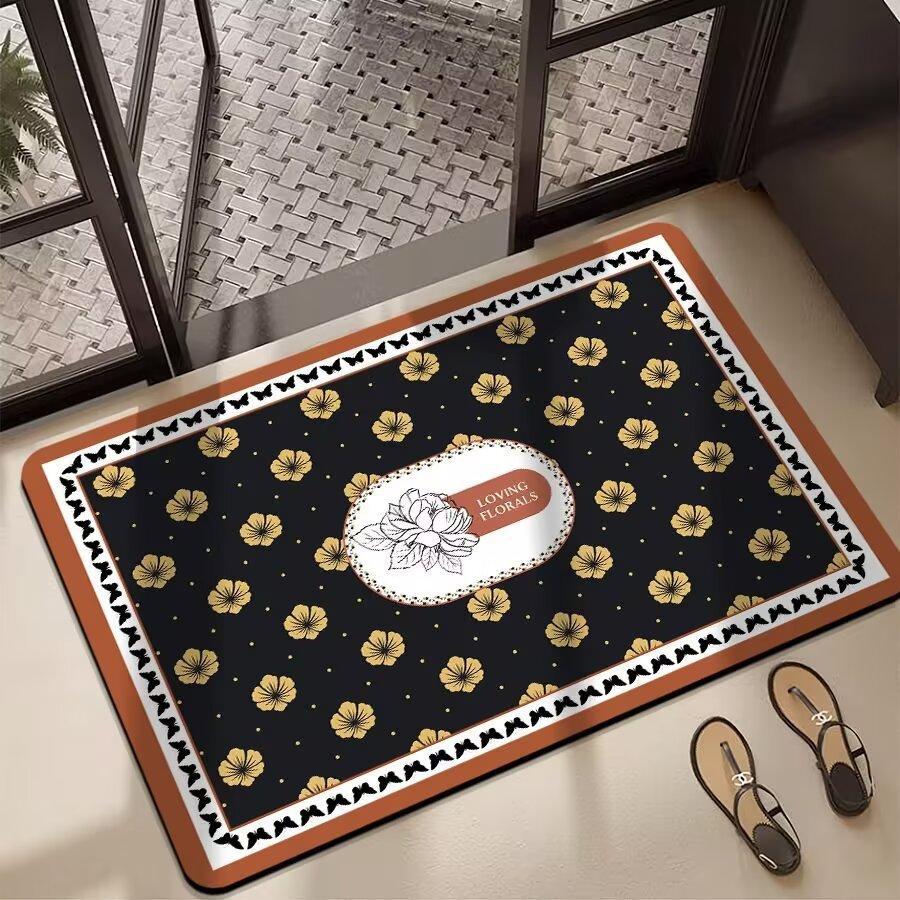 Bathroom Absorbent Mat Diatom Mud Absorbent Mat Toilet Kitchen Door Green Foot Mat Bathroom Non-slip Mat Door Mat