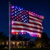Patriotische LED-beleuchtete Flagge für den Innen- und Außenbereich Strapazierfähiges Gewebe mit integrierten LED-Lichtern zur Dekoration und Feier