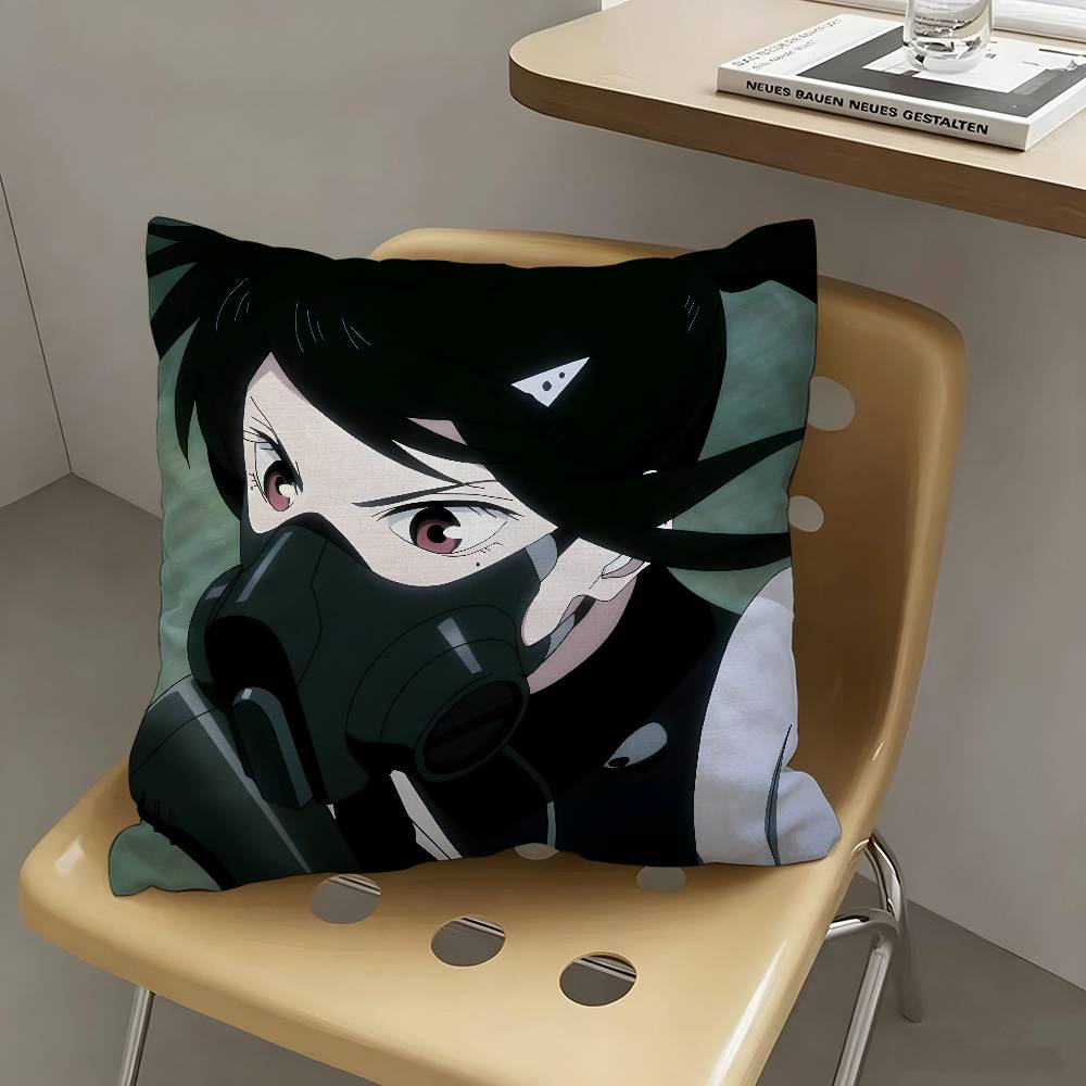 1pc Mina Ashiro Kaiju No. 8 Pillow Case Fashion Square Pillowcase Bedroom Sofa Room Ins Decoration Leisure