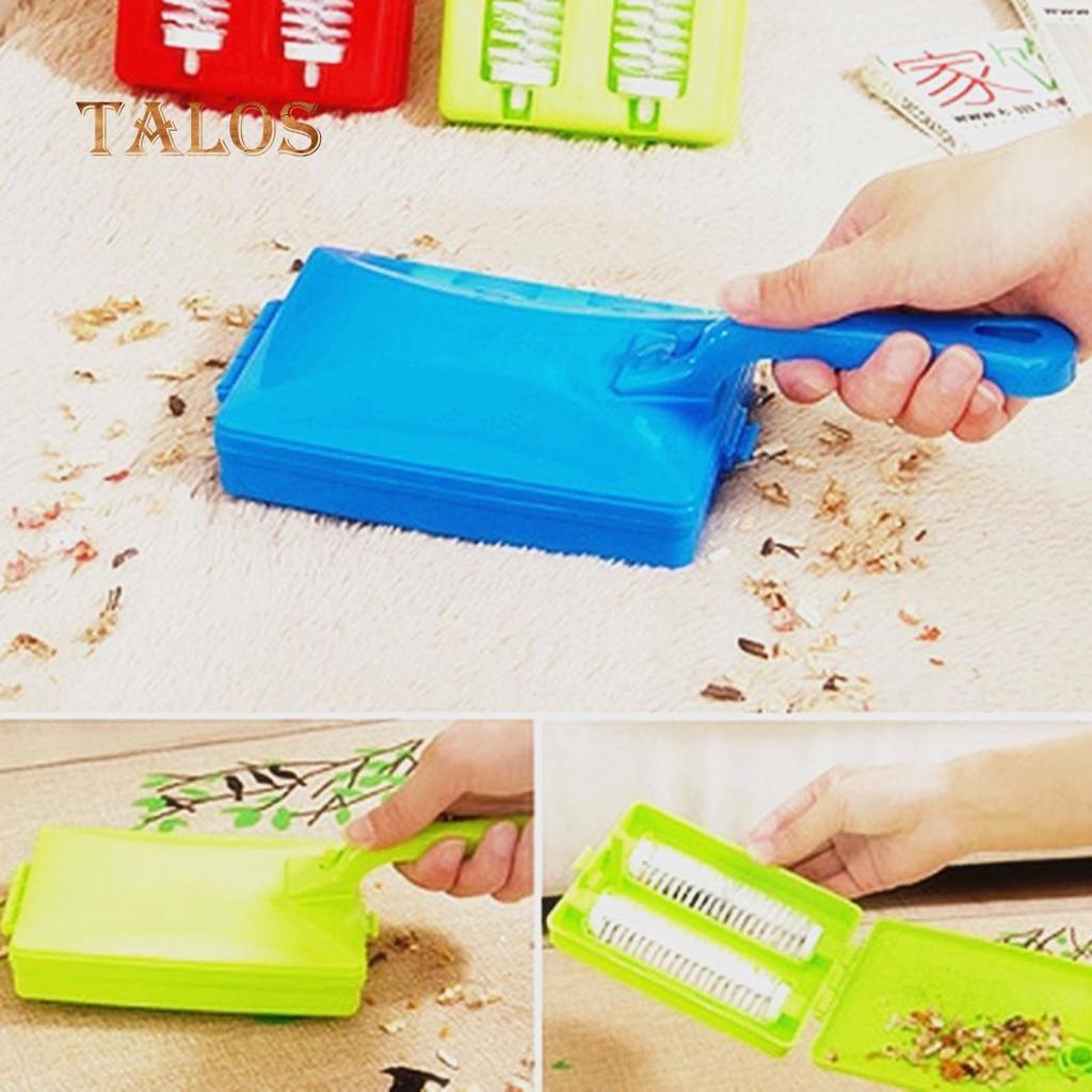 Practical Double Roller Carpet Table Sofa Dusting Cleaning Brush Cleaning Tool Bathroom Supplies