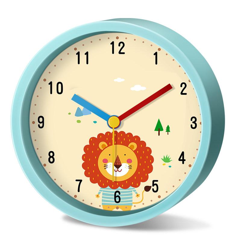 Cute Cartoon Alarm Clock Panda Silent Quartz Loudspeaker Mute Table Desk Clock for Kids Bedroom Nursery Study Room Decor