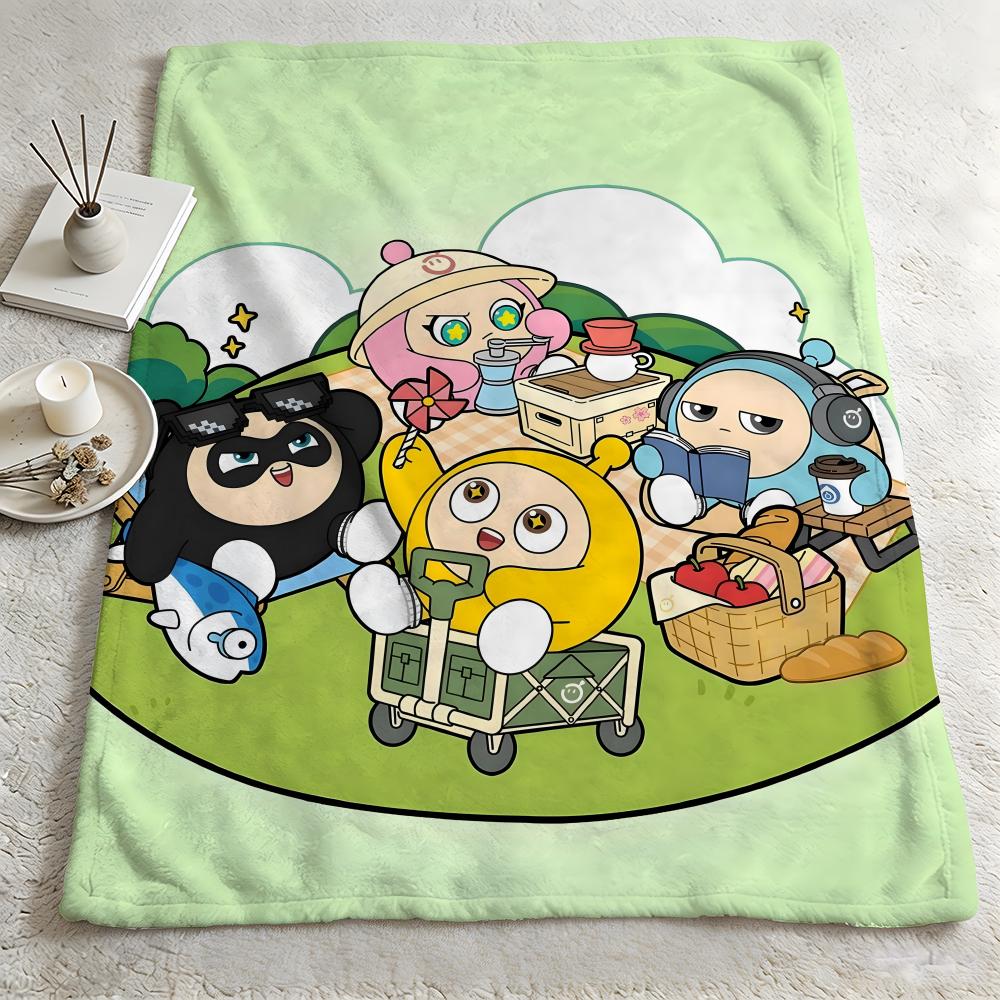 game E-Eggy Party-y Throw Warm Soft Flannel Blanket, Multi-use for Sofa Bed Camping Travel Nap