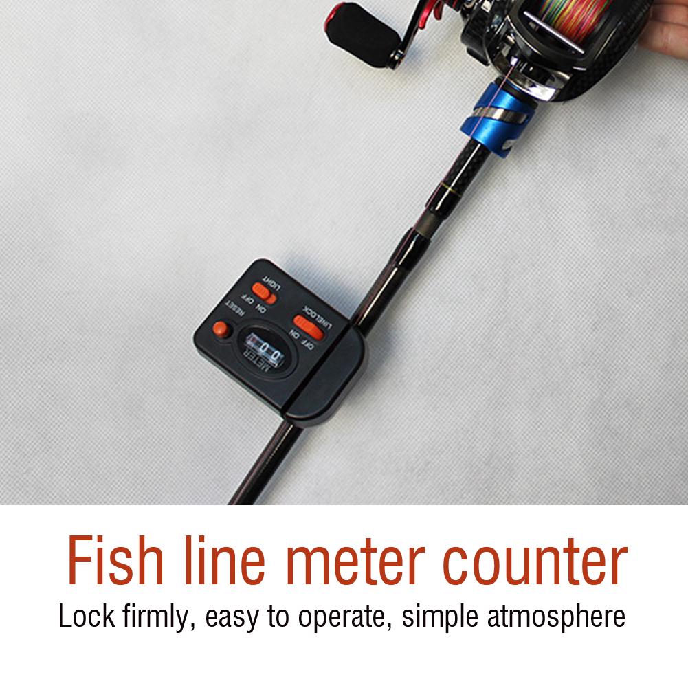 Portable Fishing Line Length Counter Electric Fishing Line Counter Full-featured Equipped with Light Smart Fishing Tackle Tool