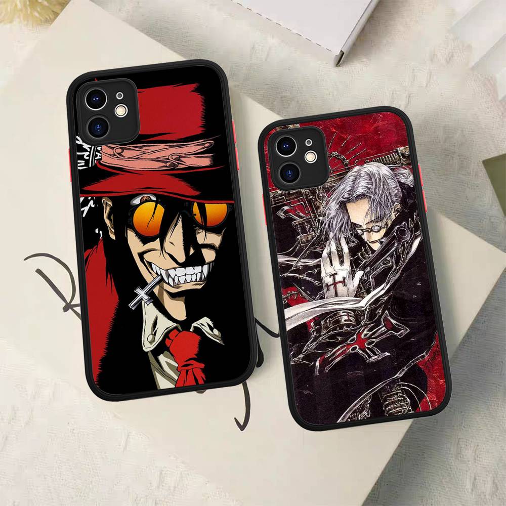 Horror Anime Hellsing Phone Case For IPhone 16 15 14 11 12 13 Pro Max Plus 12 XS Max Back Cover Matte Case