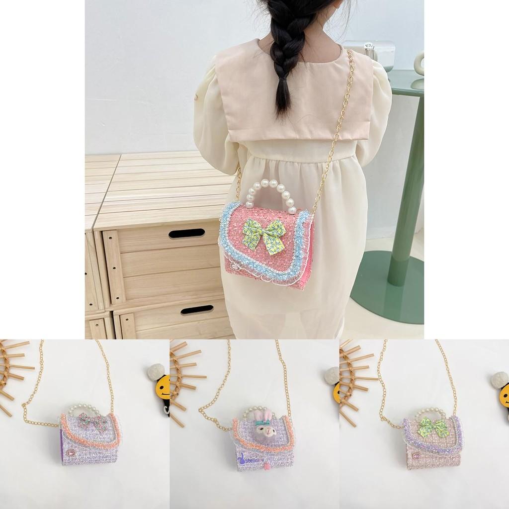 Childrens Pearl Crossbody Bag With And Breathable Cotton Linen For Girls Daily Use