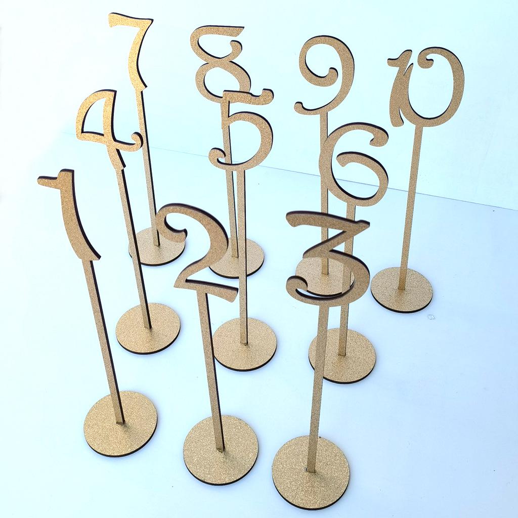 Creative Wooden Table Number Sign for Wedding and Party Decorations