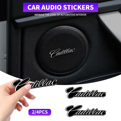 2/4Pc Harman Kardon Metal Speaker Emblem Audio Car 3D Sticker For Logo Escalade CTS ATS SRX XTS XT5 STS CT5 CT6 BLS XLR