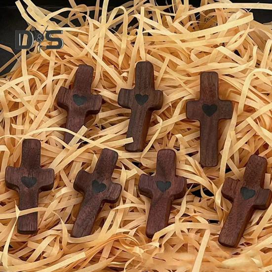 Handcrafted Wooden Fidget Cross Pocket Prayer Cross Fingertip Stress Relief Cross Gadget for Clutching Clinging And Praying Encouragement Gift