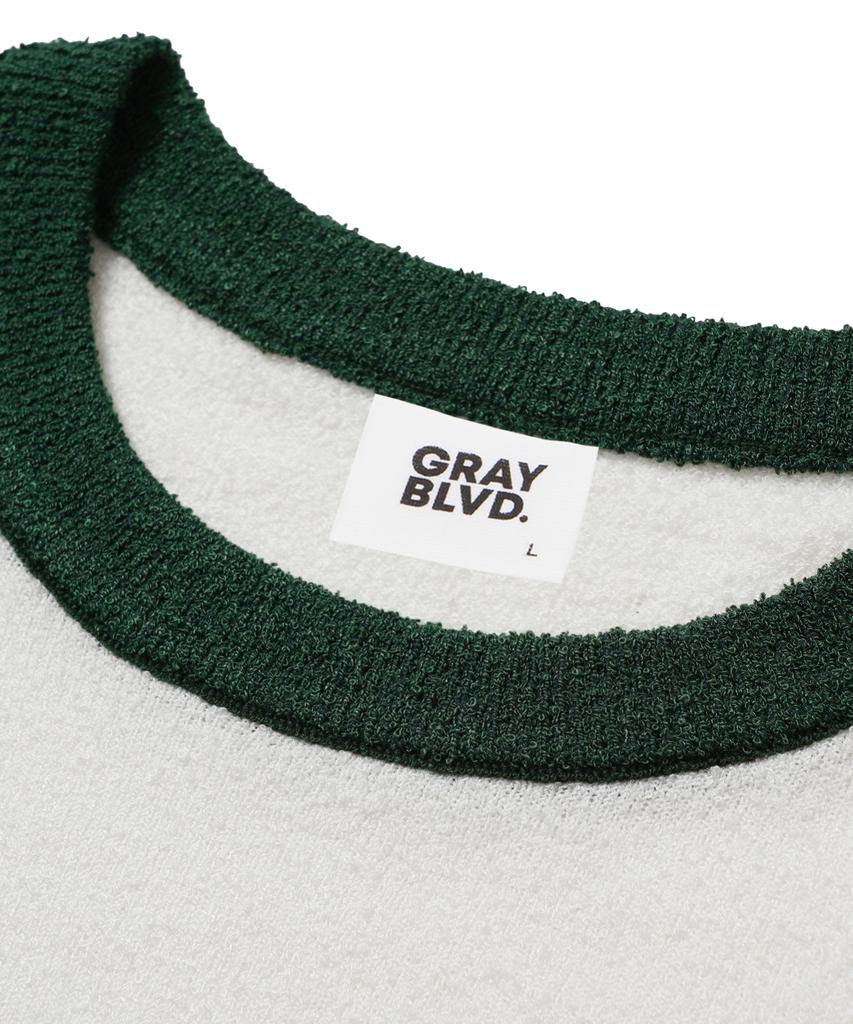 GRAYBLVD Aras Ringer Knit Short Sleeve Gkbst33 (Green)