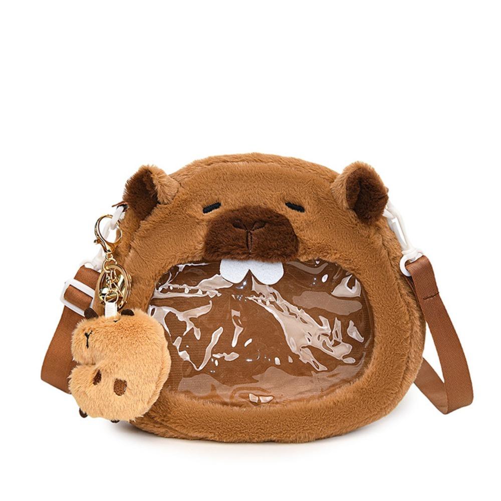 

Сумка Capybara Pain Bag Дитячий рюкзак Прозорі сумки через плече Сумка Kawaii через плече Without pendant коричневий