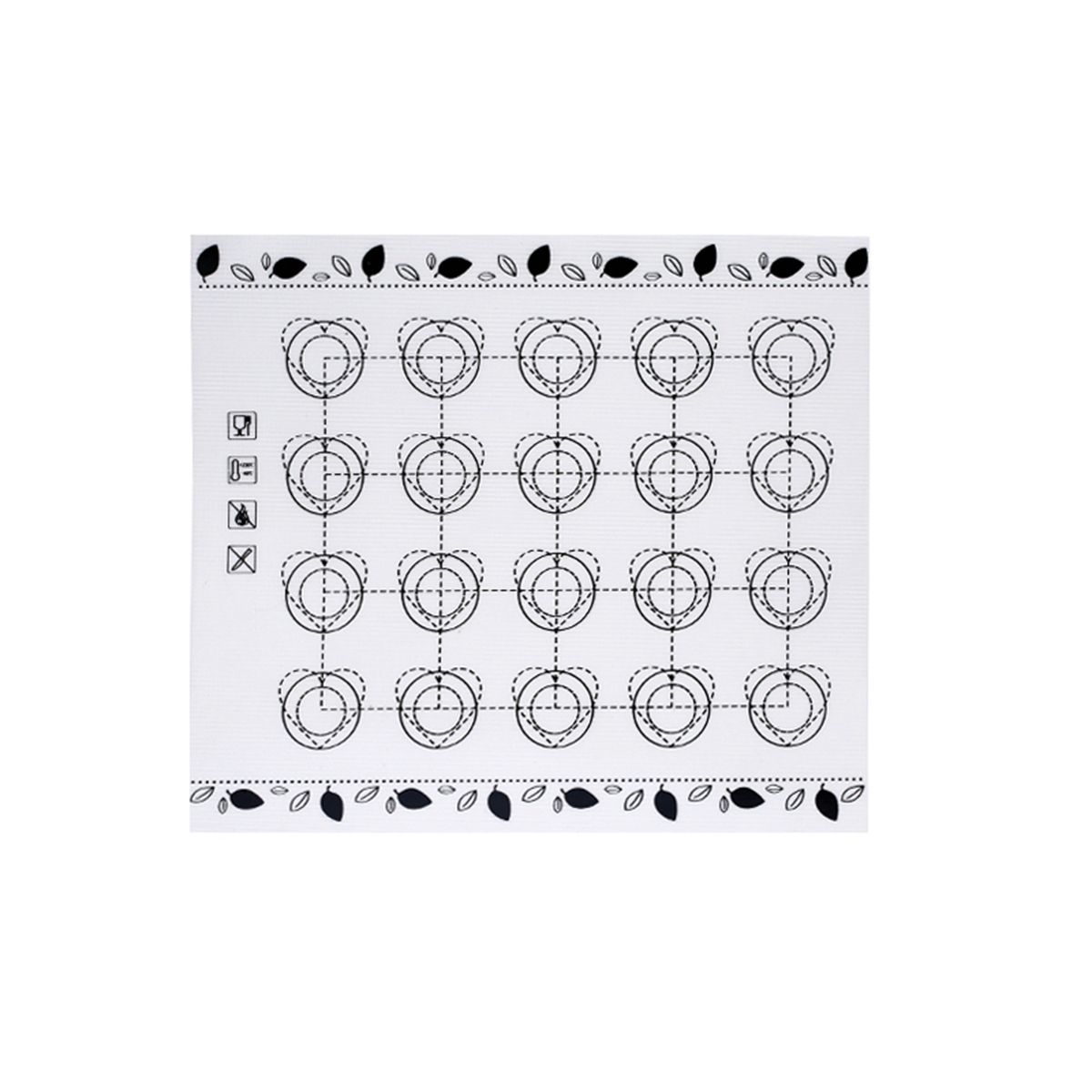 

Fondant Oven Home Kitchen Macaron Baking Mat Rolling Dough Pad Pastry Sheet Cake Tools S black