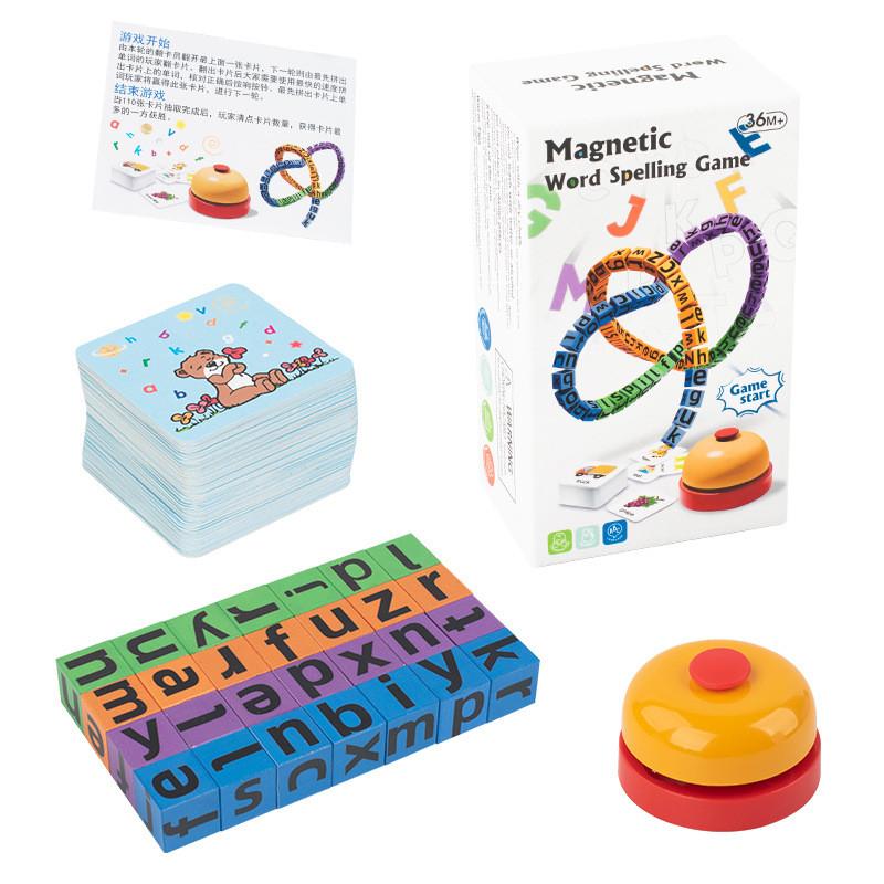 Wooden Educational Word Building Blocks For Kids Age 3 To 6 With Diy Fun And Cognitive Development