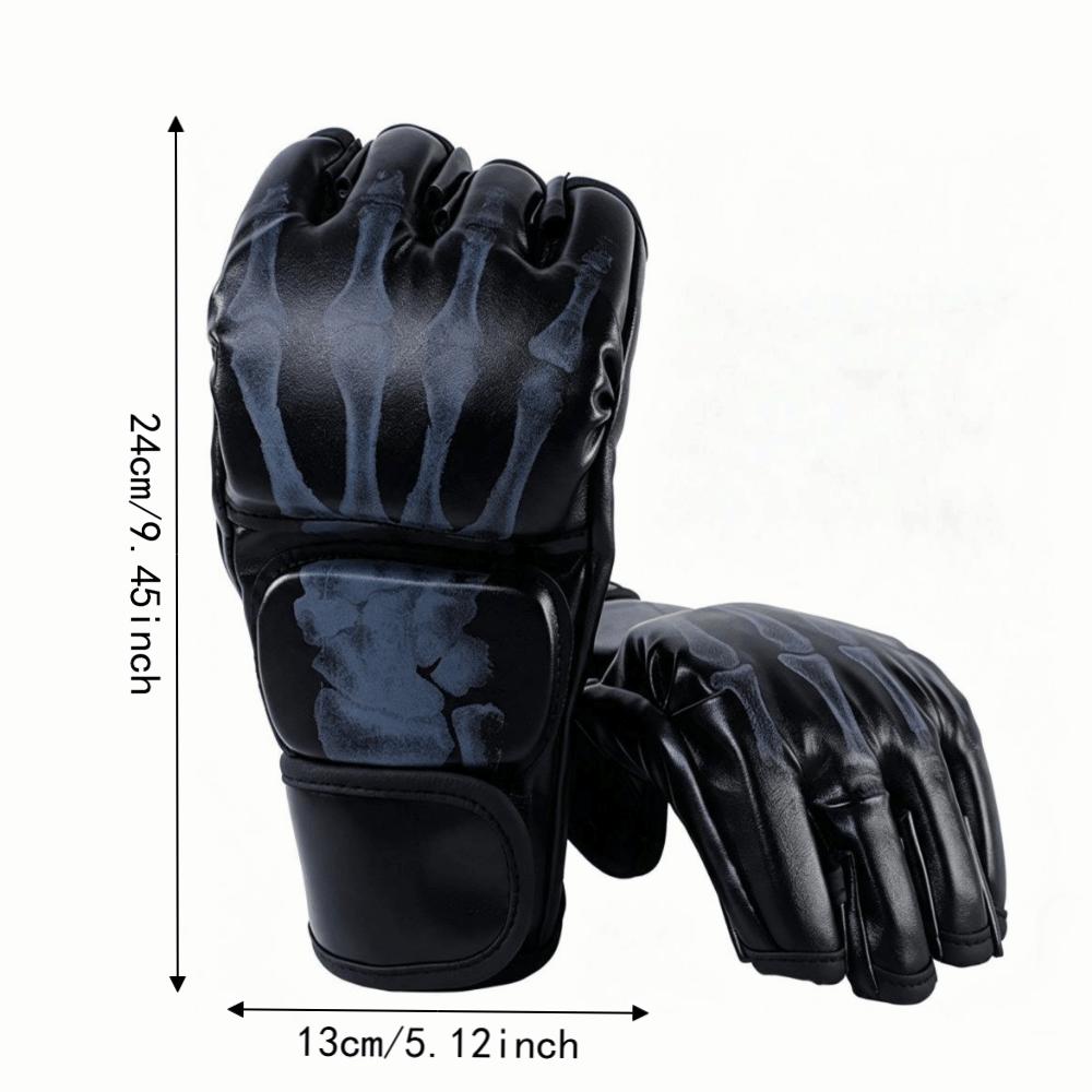 2pcs PU Leather Surface Boxing Training Gloves Adjustable Wrist Strap Sandbag Gloves Combat Sport