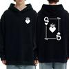 Hot Red Heart Queen of Spades Print Autumn Winter Sweatshirts Fleece Long Sleeve Men Women Hoodies Casual Loose Unisex Pullover