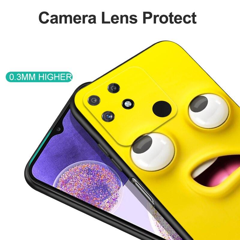 Für Realme Narzo 50A Hülle 6,5 Zoll Für OPPO Realme Narzo50A 50 A Hülle RMX3430 Handyhülle schwarze TPU-Hülle niedlich lustig