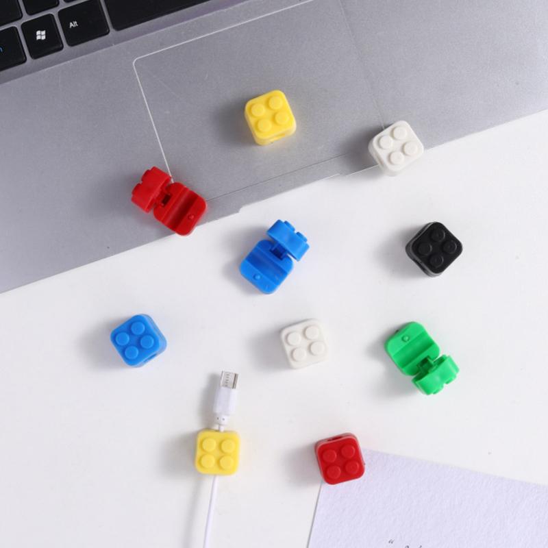 6Pcs Color  Magnetic Cable Organizer Holder Adhesive Wire Keeper Cord Cable Clips For Home Office Under Desk Management