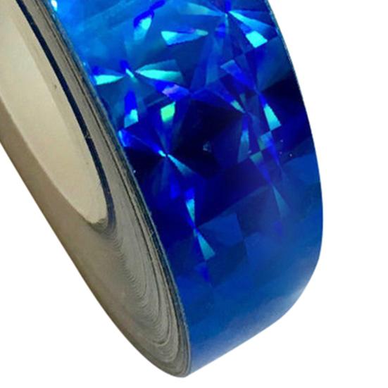 1,2 cm x 18 m glitzerndes, holografisches, quadratisches Glitzerköder-Prismenband für Geschenkverpackungen