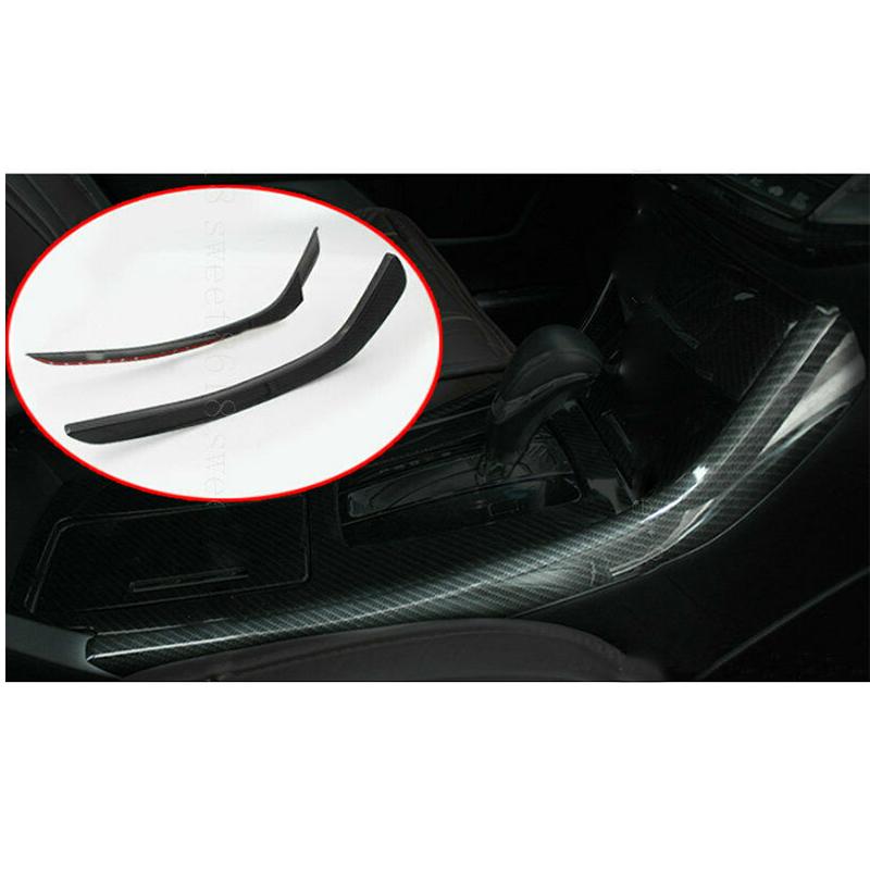 2pcs/Set ABS Carbon Fiber Car Center Control Side Trim Strip Sticker Auto Interior Accessories For Honda Accord 13-17