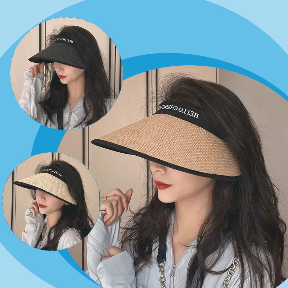 Summer Straw Hat For Women Foldable Wide Large Brim Hat Beach Bowknot UV Hat Chapeau Sun Travel H1D1
