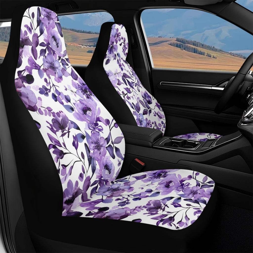 Car Seat Covers Universal Fit Digital Print Abstract Patterns Waterproof Airbag Compatible Front Rear Seat Protectors Full Set