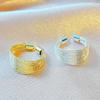 Light Luxury Multi-Layer Open Ring for Women – Stylish Adjustable Design, Trendy Minimalist Flash Line Fashion Jewelry