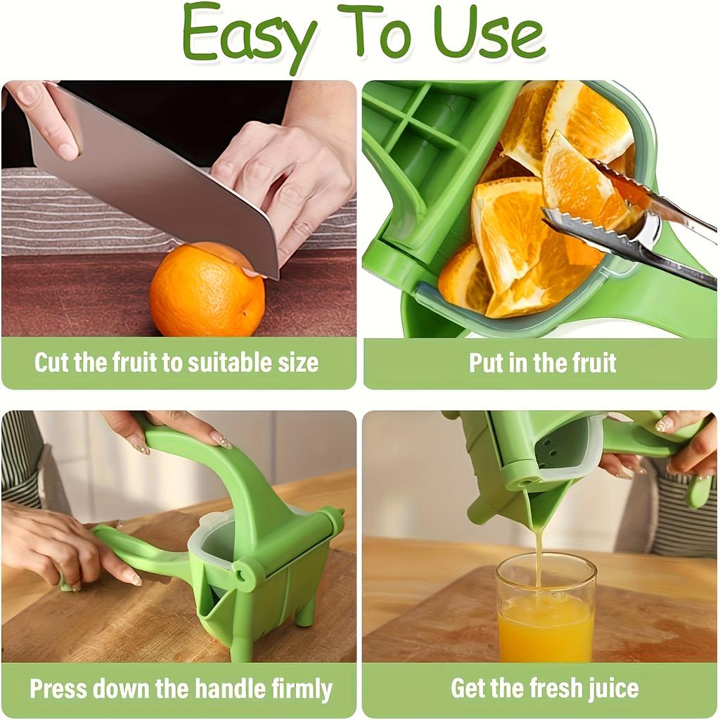 3pcs,Manual Juicer, Heavy Duty Plastic Construction Portable Hand Citrus and Vegetables ,Press for Home Travel Kitchen Office Use Easy To Clean