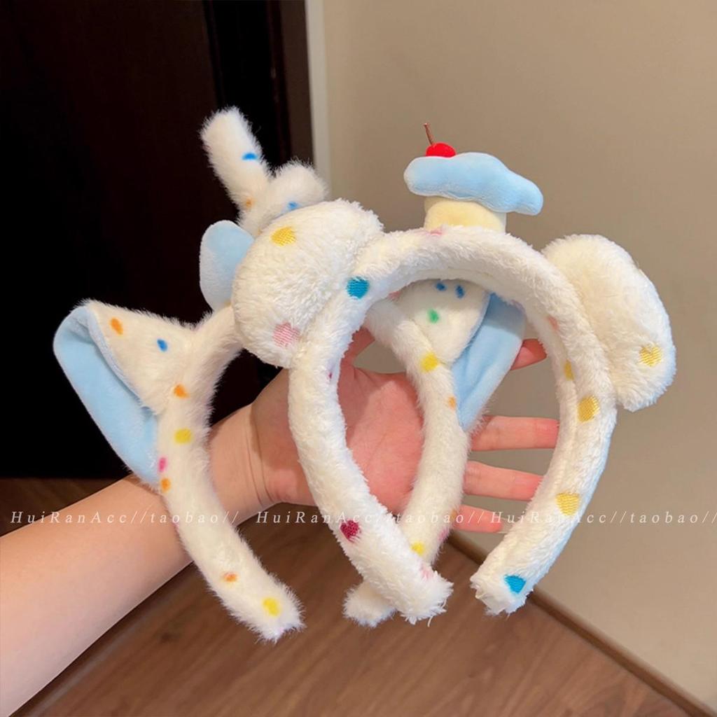Korean-Style Plush Cat Ear Headband for Women - 2025 Trend, High Skull Top, Perfect for Face Washing and Hair Styling