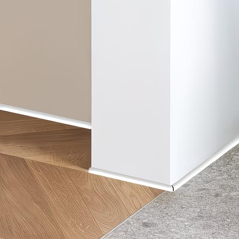 1PC 1/3meters Flexible Quarter Round MoldingCaulk Strip for Wall Edge Floor Corner,Bendable Self-Adhesive Baseboard Trim