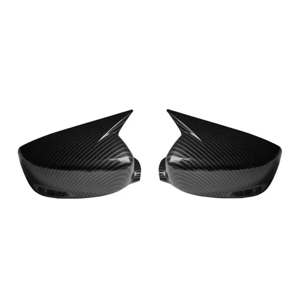 For Acura ILX 2013-2024 Car Sticker Rearview Side Mirror Cover Wing Cap Exterior Door Rear View Case Trim Carbon Fiber Look ABS