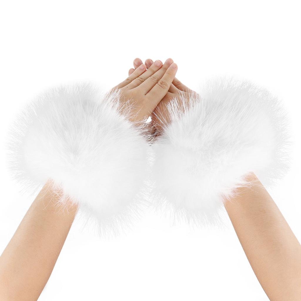 Imitation fox fur sleeves, wrist sleeves, imitation fur fur wristbands, autumn and winter warm plush sleeve accessories