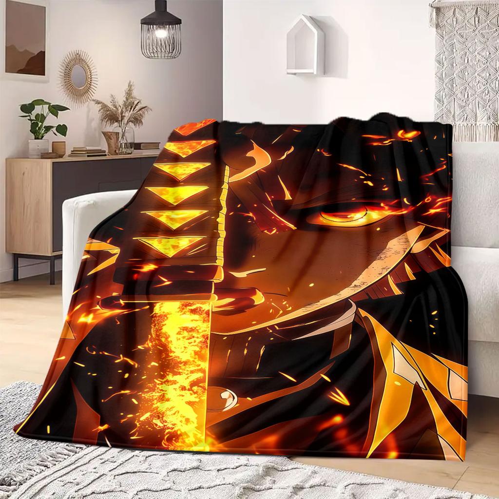 Demon Slayer Art Flannel Blanket Warm,Comfortable,Suitable for Bedrooms,Sofas,Beds,Chairs,Picnics,Travel
