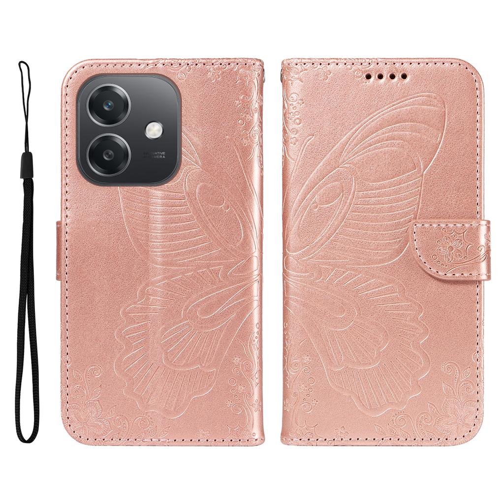 For Oppo A5x 5G/A3x 4G/5G (India)/A3 4G/5G/A60 5G/A40 4G/A40M 4G Case Butterfly Pattern Leather Wallet Flip Phone Cover