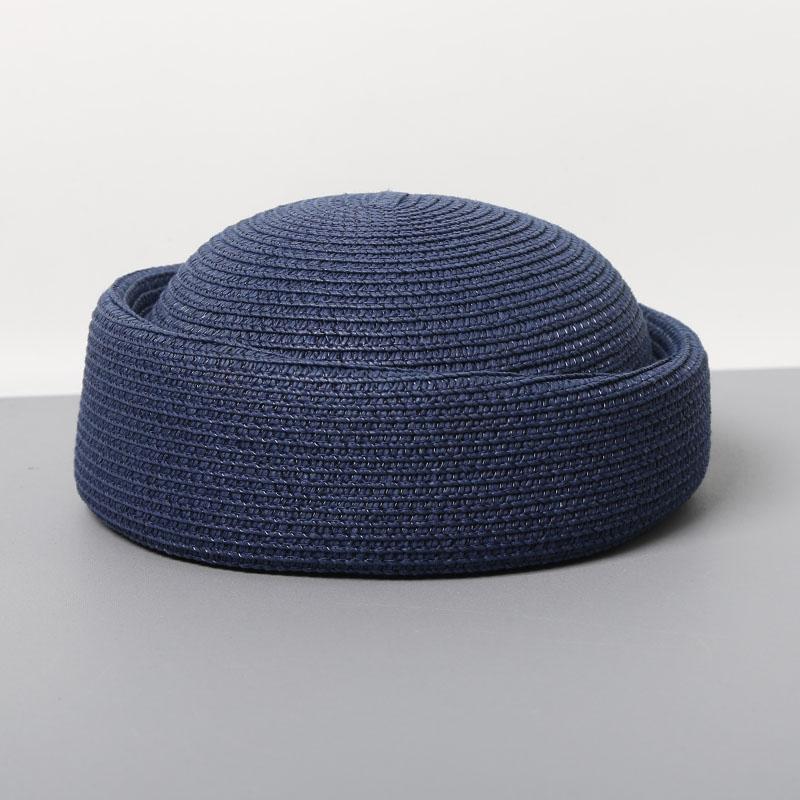 2026 New Summer Woven Paper Straw Berets Japanese Retro Artistic Painter Pillbox Hat Women Circle Concave Top Straw Sun Hats